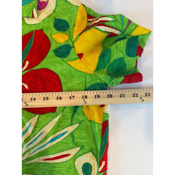 Vintage Jams World Hawaiian Shirt Men’s Small Bold Floral Surf Aloha Y2K - Picture 4 of 7